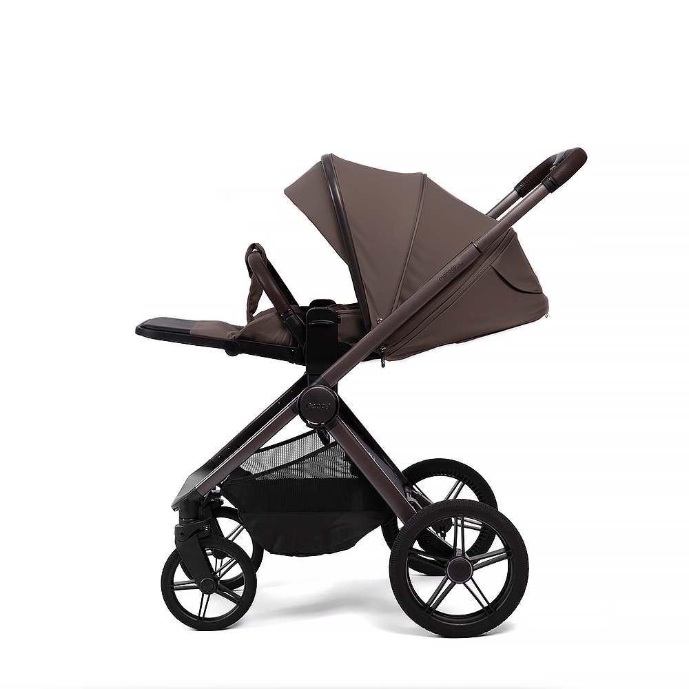 Коляска 2в1 Peppy Monaco thermo Mocca (кофе), рама серо-коричневая