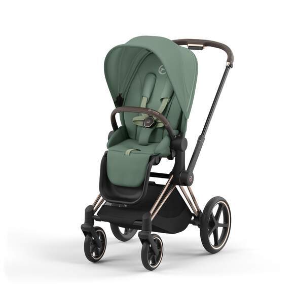 Коляска 2в1 Cybex Priam IV Rosegold цвет Leaf Green