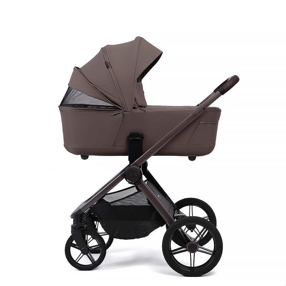 Коляска 2в1 Peppy Monaco thermo Mocca (кофе), рама серо-коричневая