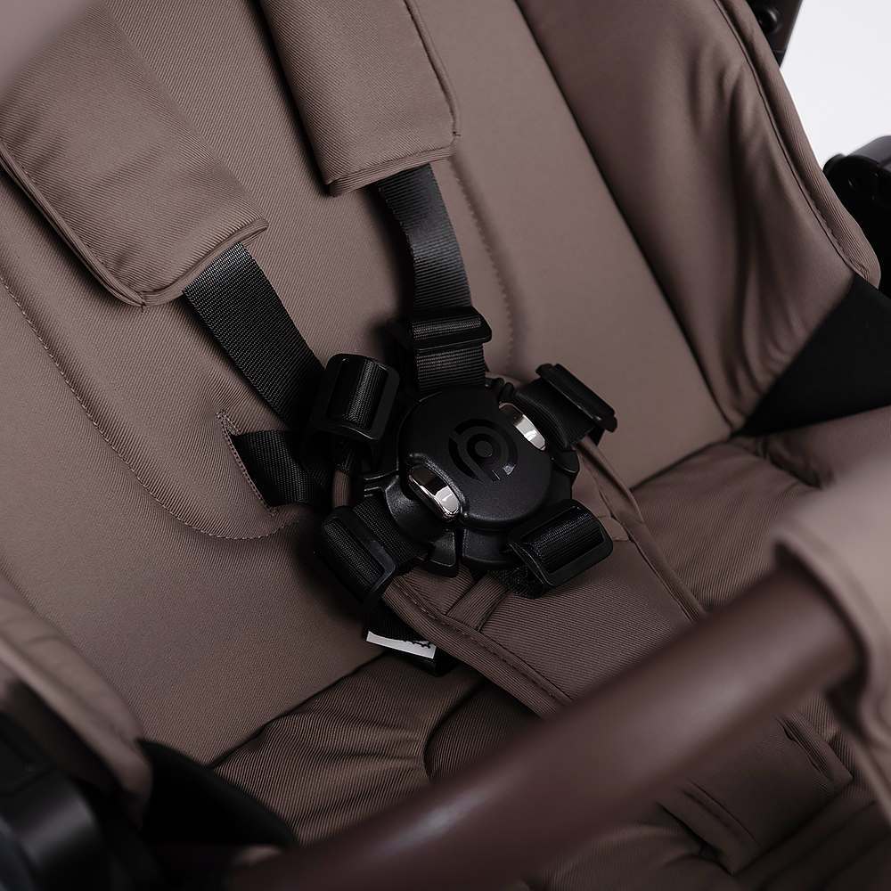 Коляска 2в1 Peppy Monaco thermo Mocca (кофе), рама серо-коричневая