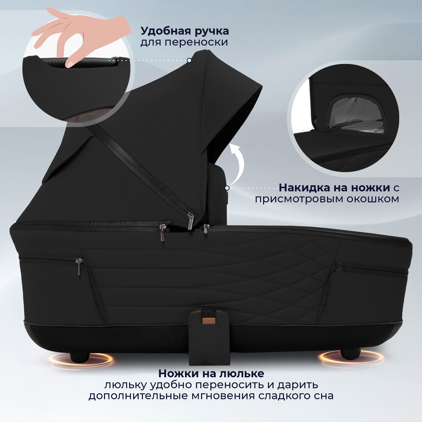 Коляска 2в1 SBL Elegante Therma Black