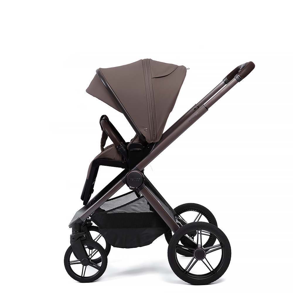 Коляска 2в1 Peppy Monaco thermo Mocca (кофе), рама серо-коричневая