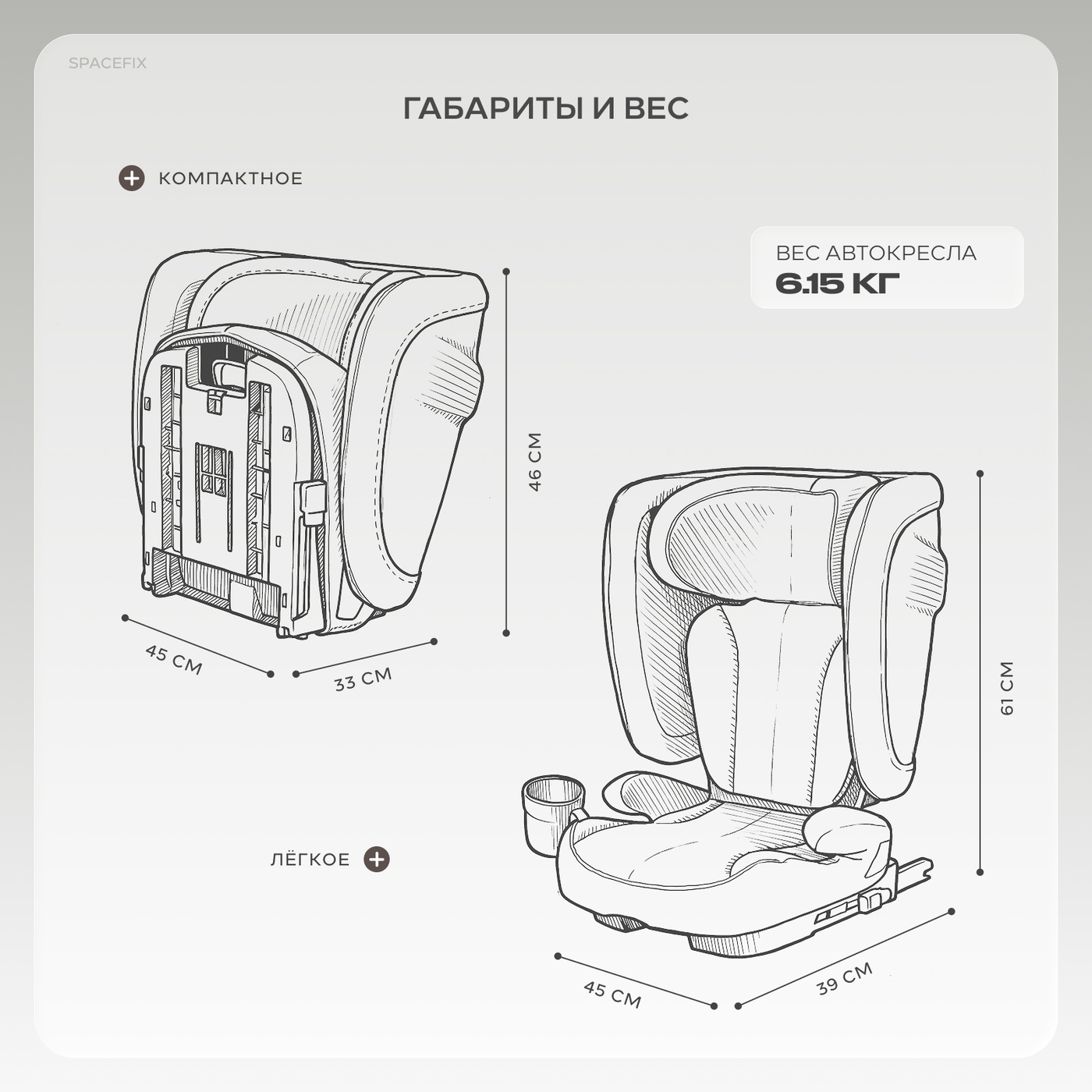 Автокресло 15-36кг RANT SpaceFix (Black)