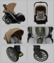 Автолюлька - коляска Luxmom E50 бежевая
