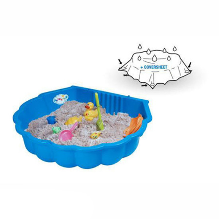 PARADISO TOYS Песочница с тентом Ракушка (87 x 78 x 20h) Голубой